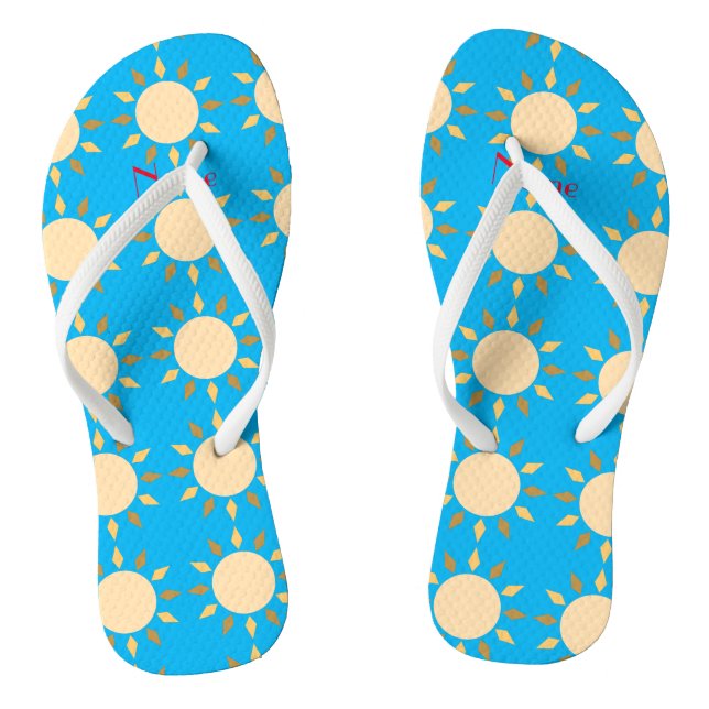 Geometric Sun  Circle Thunder_Cove  Jandals (Footbed)