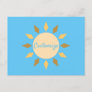 Geometric Sun Circle Thunder_Cove Postcard
