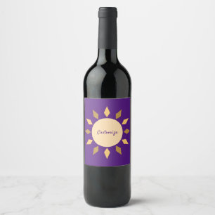Geometric Sun Circle Thunder_Cove Wine Label