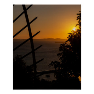 Geometric Sunset Poster