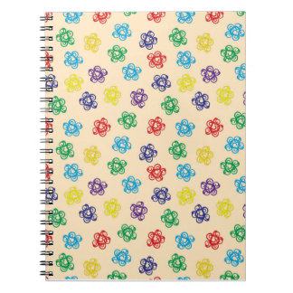 Geometric swirly colourful circles notebook