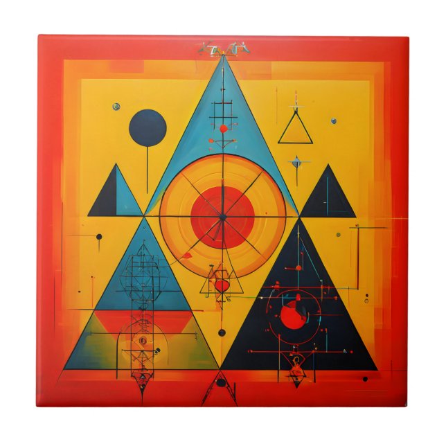 Geometric Symbols Abstract #01 Tile (Front)