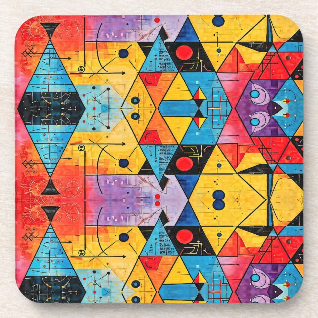 Geometric Symbols Abstract #02 Coaster (Front)