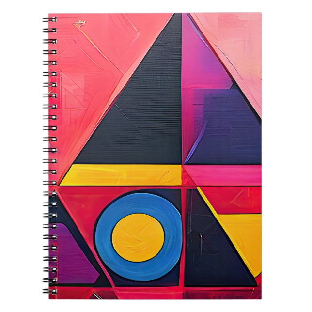 Geometric Symbols Abstract #04.  Notebook (Front)
