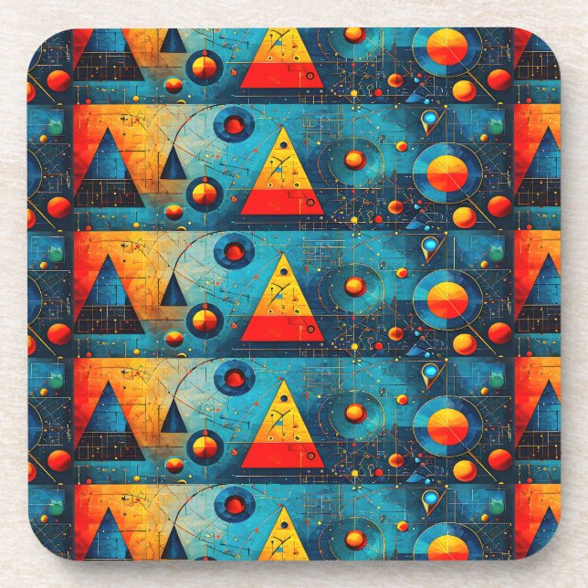 Geometric Symbols Abstract #06. Coaster (Front)
