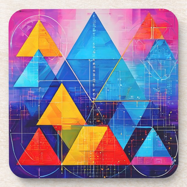 Geometric Symbols Abstract #10 Coaster (Front)