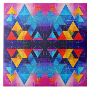 Geometric Symbols Abstract #10 Design 2 Tile