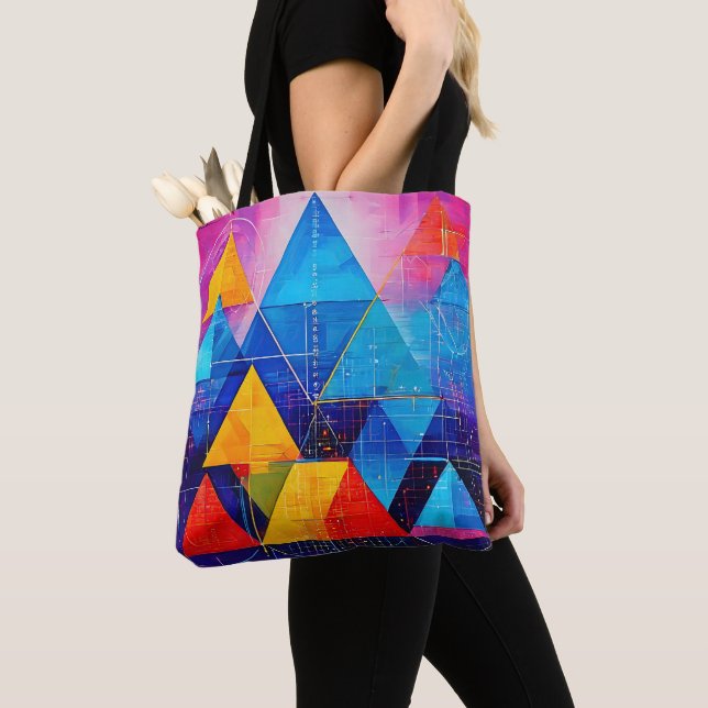 Geometric Symbols Abstract #10 Tote Bag (Close Up)