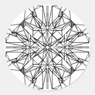 geometric symmetry classic round sticker