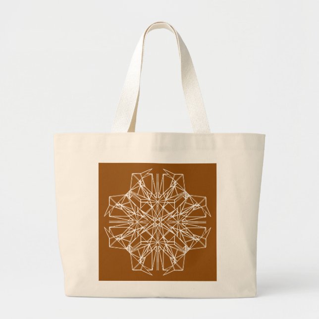Geometric Symmetry Large Tote Bag