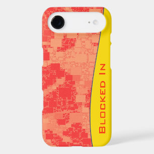 Geometric Tangerine  Block Pattern Personalised