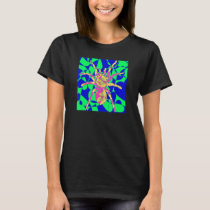 Geometric Tarantula With Blue Green Colour Arachn T-Shirt