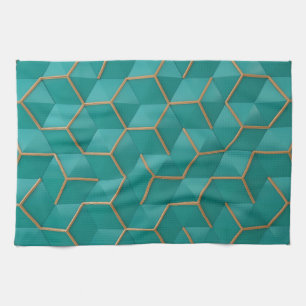 geometric tea towel