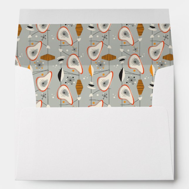 Geometric Teal & Blue Pattern Envelope (Back (Bottom))