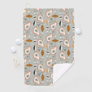 Geometric Teal & Blue Pattern Golf Towel
