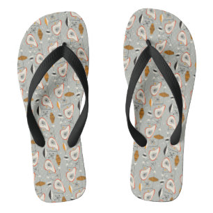 Geometric Teal & Blue Pattern Jandals