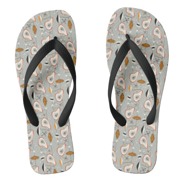 Geometric Teal & Blue Pattern Jandals (Footbed)