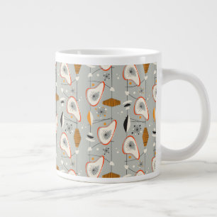 Geometric Teal & Blue Pattern Large Coffee Mug