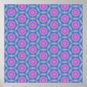 Geometric Terrazzo Pattern Poster