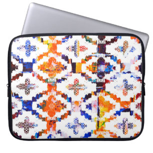 Geometric texture pattern with watercolor effectab laptop sleeve