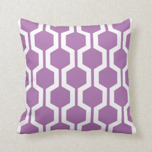 Geometric Throw Pillow in Radiant Orchid