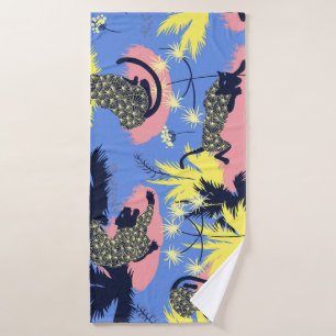 Geometric tiger, leopard: children's pattern. bath towel