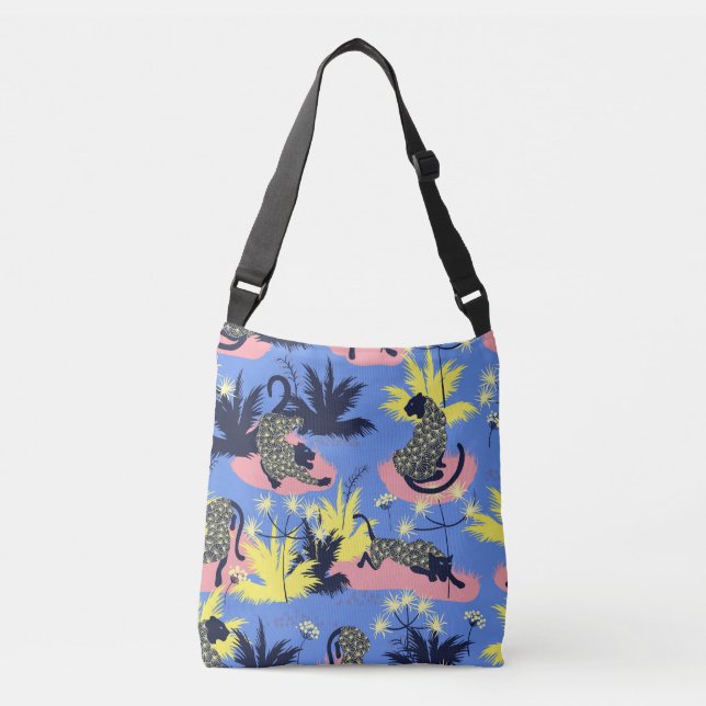 Geometric tiger, leopard: children's pattern. crossbody bag (Front)