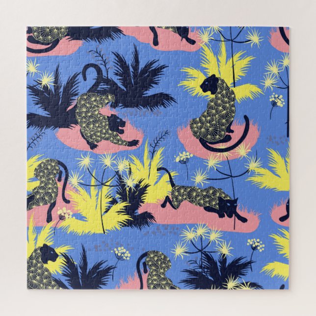 Geometric tiger, leopard: children's pattern. jigsaw puzzle (Vertical)