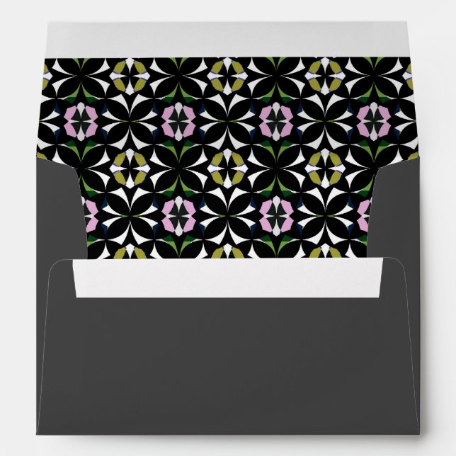 Geometric Tile Grey Envelope (Back (Bottom))