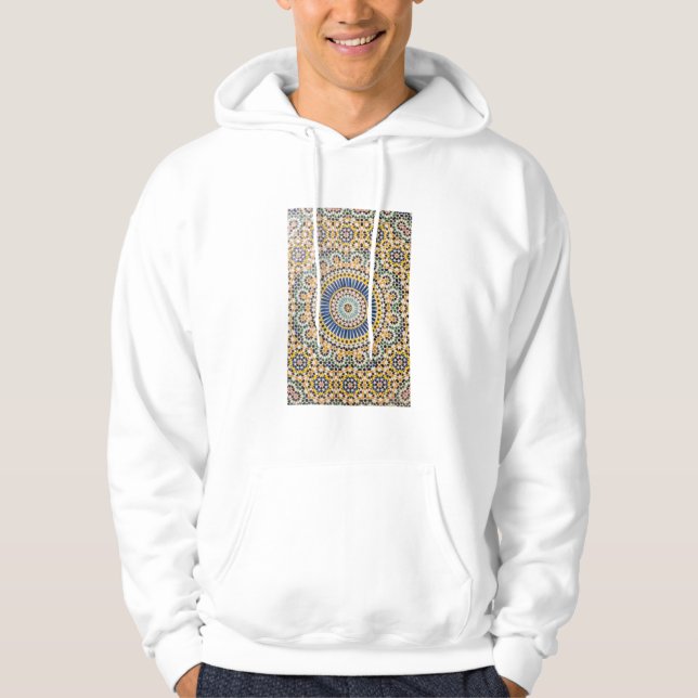 Geometric tile pattern, Morocco Hoodie (Front)