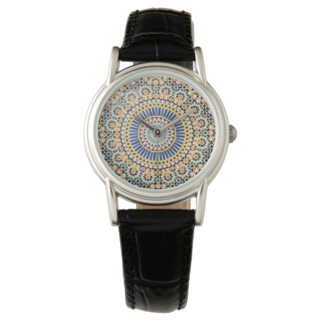 Geometric tile pattern, Morocco Watch (Front)