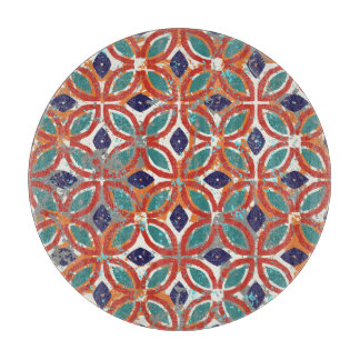 Geometric tiles: ethnic vintage background. cutting board