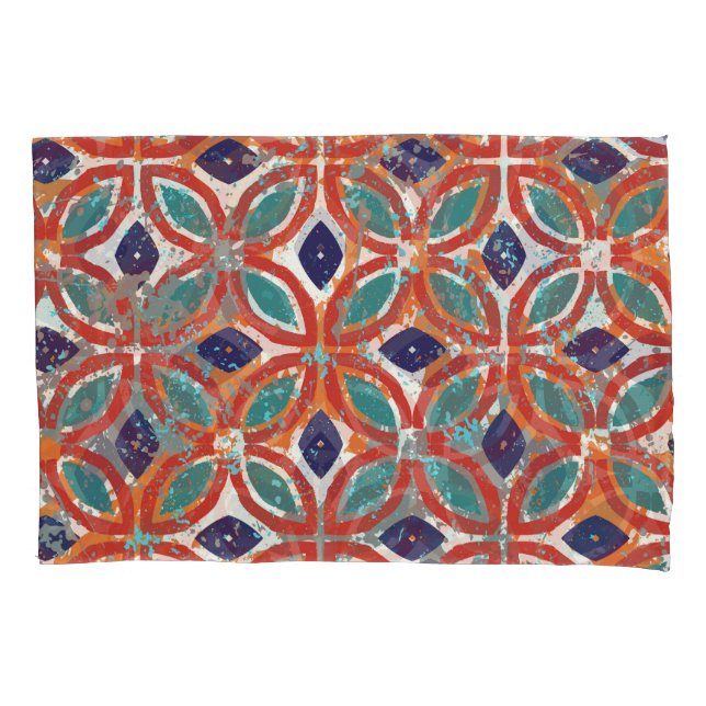 Geometric tiles: ethnic vintage background. pillowcase (Front)