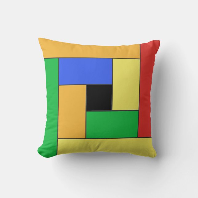 Geometric Tiles Pattern ver10 Throw Pillow (Front)