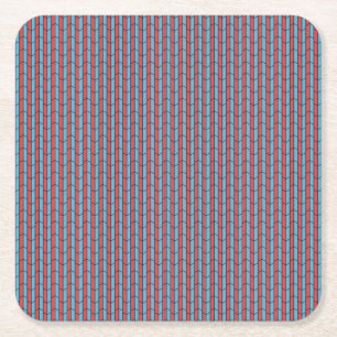 Geometric Tiles Square Paper Coaster