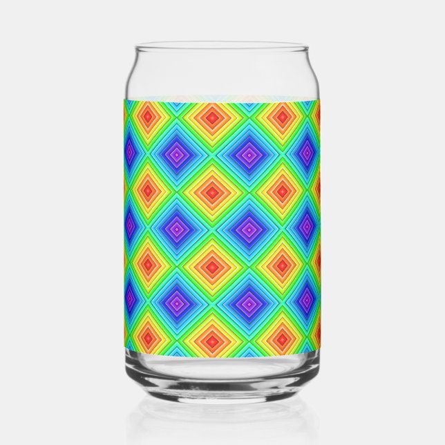 Geometric Topography - Glass Can (Front)