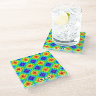 Geometric Topography - Glass Coaster