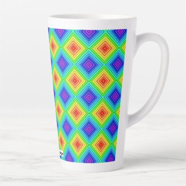 Geometric Topography - Latte Mug (Right)