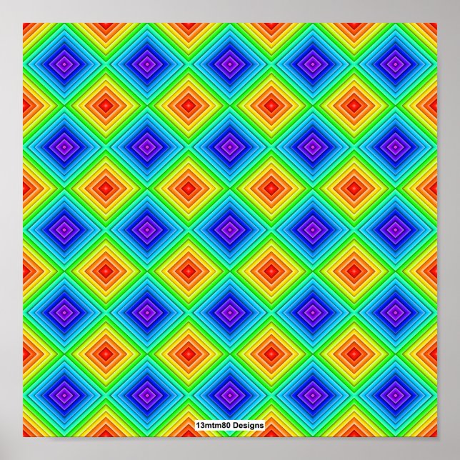 Geometric Topography (pattern) - Poster Print (Front)