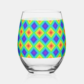 Geometric Topography - Stemless Wine Glass