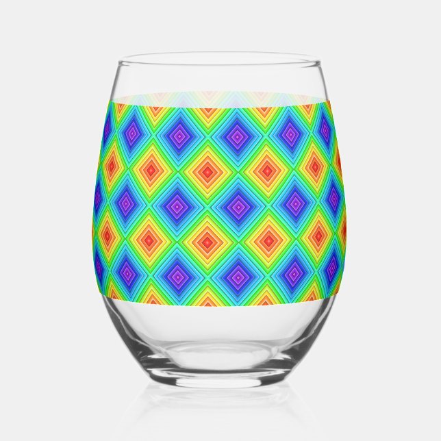 Geometric Topography - Stemless Wine Glass (Front)