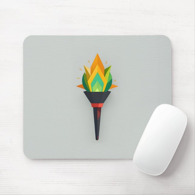 Geometric Torch Beacon Mouse Pad (With Mouse)
