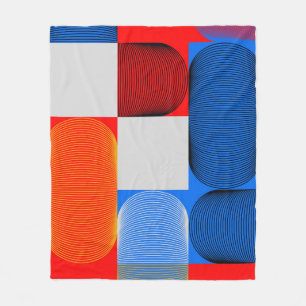 Geometric transition: abstract vintage pattern. fleece blanket