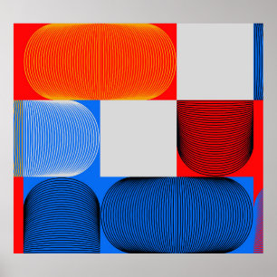 Geometric transition: abstract vintage pattern. poster