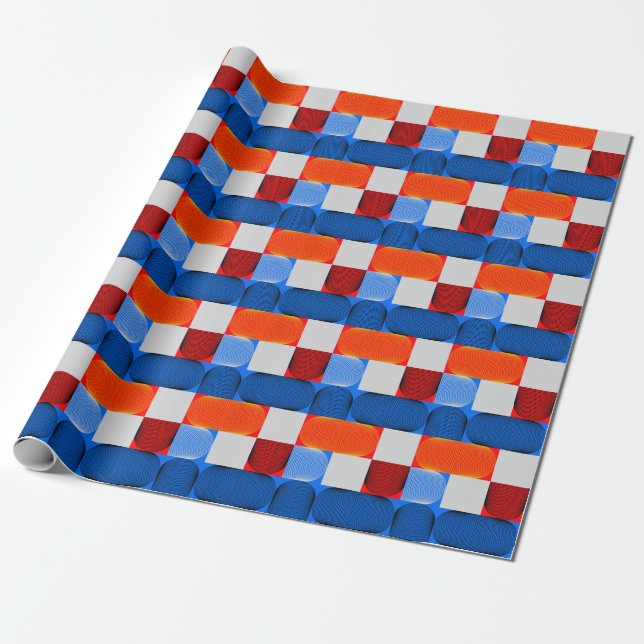 Geometric transition: abstract vintage pattern. wrapping paper (Unrolled)