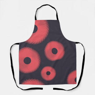 Geometric, transparent shapes forming circles apron