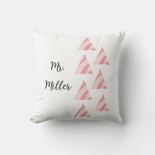 Geometric Triangels And Name Cushion