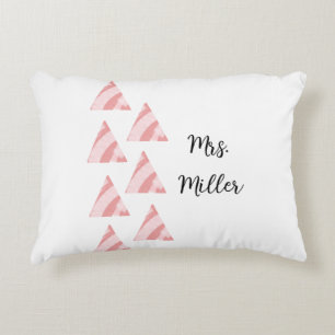 Geometric Triangels And Name Decorative Cushion