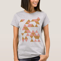 Geometric Triangle Design in Blush and Saffron