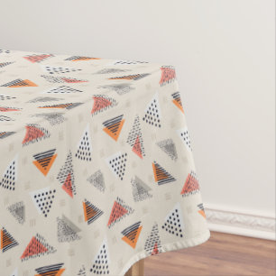 Geometric Triangle Hand Drawn Pattern Tablecloth